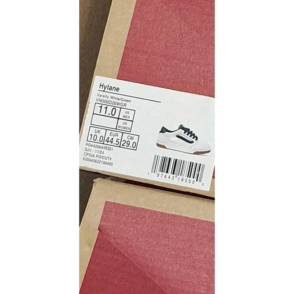 Vans Hylane White Green Men's 11 New Chunky‎ Skate Knu Skool Style Sneakers